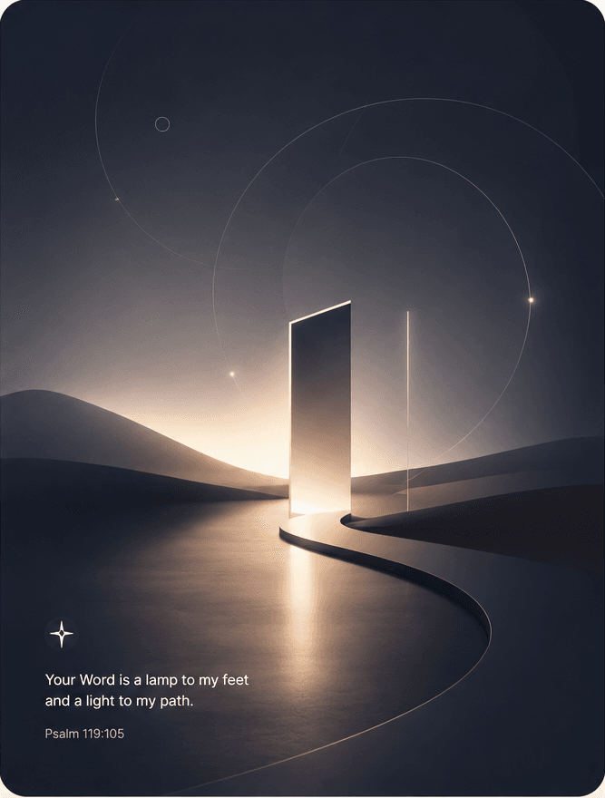 Soft landscape representing Scripture, light, and connection.